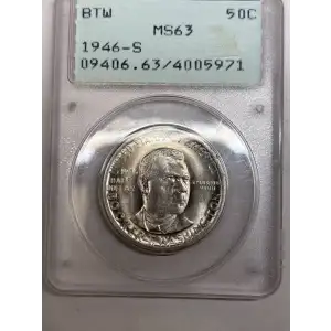 Classic Commemorative Silver--- Booker T. Washington Memorial 1946-1951-Silver- 0.5 Dollar