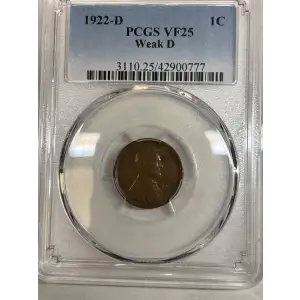1922-D 1C Weak D, BN
