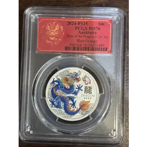 2024-P125 50C Year of the Dragon 1/2oz Ag Blue-Orange