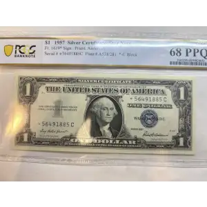 $1 1957 blue seal. Small Silver Certificates 1619*