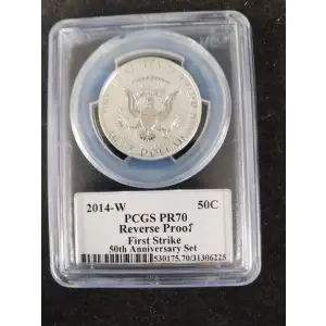 2014-W 50C Reverse Proof 50th Anniversary Set First Strike