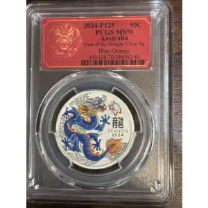 2024-P125 50C Year of the Dragon 1/2oz Ag Blue-Orange