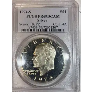 1974-S $1 Silver, DCAM