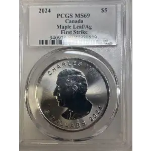 2024 $5 Maple Leaf/Ag First Strike Steven Rosati