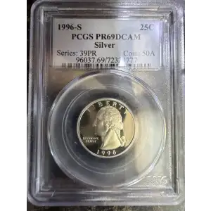 1996-S 25C Silver, DCAM