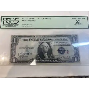 $1 1935-A blue seal. Small Silver Certificates 1610
