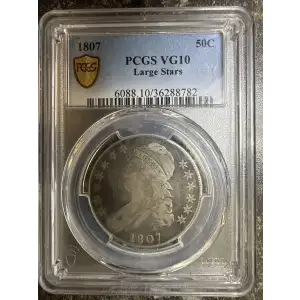 1807 50C Capped Bust, Large Stars (2)