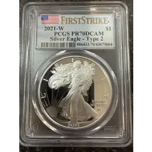 2021-W $1 Silver Eagle - Type 2 First Strike, DCAM