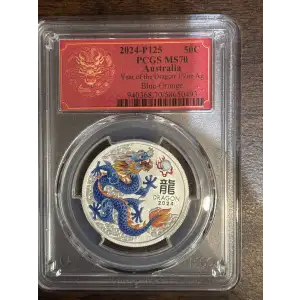 2024-P125 50C Year of the Dragon 1/2oz Ag Blue-Orange