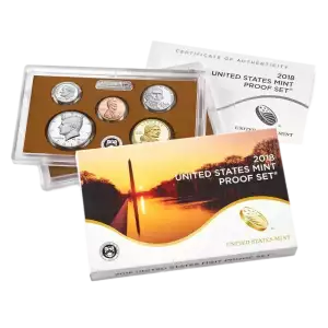 2018 Clad Proof Set: Complete 10-Coin Set, with Box and COA