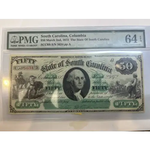 South Carolina, Columbia $20 1872